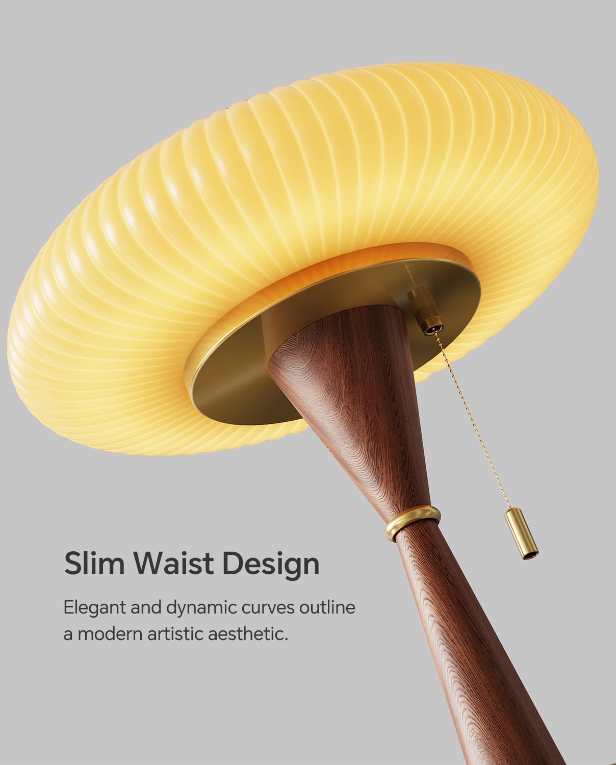 Mushroom Lamp Table Lamp for Bedroom,Desk Bedside Small Lamps for Living Room Night Stands,Mushroom Decor Cute Mini Modern Mid Century Lamps,Aesthetic Home Living Room Decor (Gold+ Yellow Shade)
