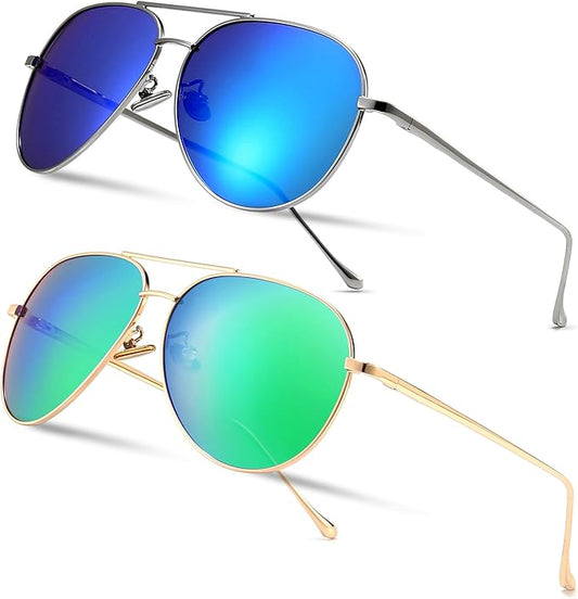 SUNGAIT Women's Lightweight Oversized Aviator Sunglasses - Classic Style Polarized Lens