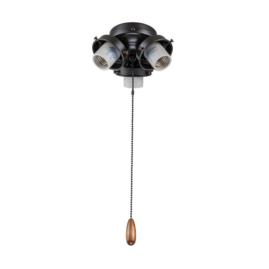 Aspen Creative Three-Light Ceiling Fan Fitter Light Kit, Oil Rubbed Bronze, Model 22002-31, Metal Construction