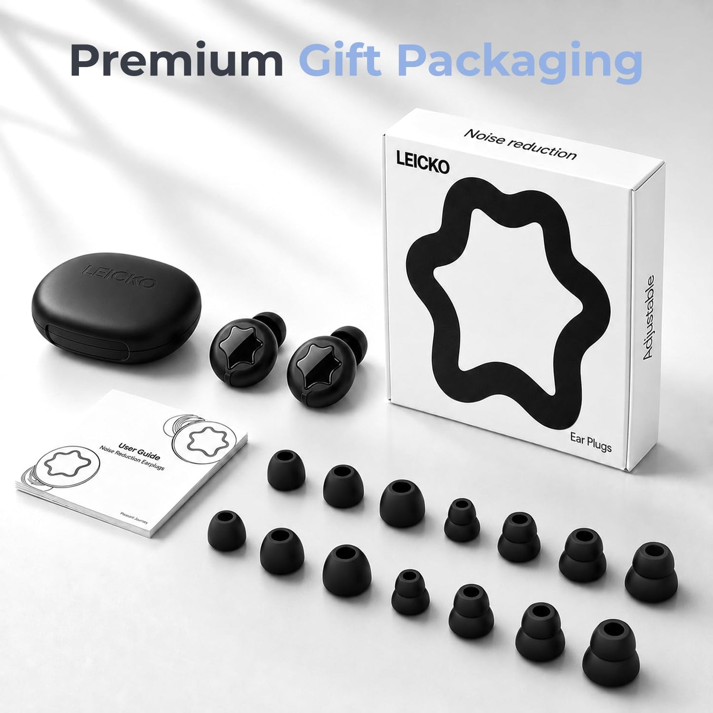 Adjustable Ear Plugs with 3 Noise Relief Modes, Earplugs are Perfect for Focused Work, Sleep, Socializing, Travel and Daily Use, Enabling Multi-Scenario Usage. Reusable Earplugs 14-31 dB Reduction.