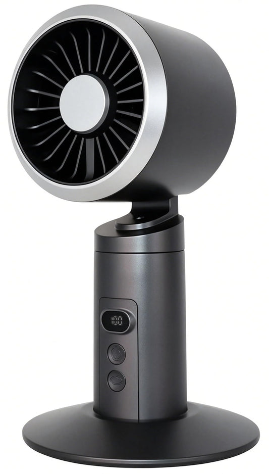 PUWENHAN Rechargeable Oscillating Desk Fan, Cordless Battery Operated Table Fan with Strong Airflow, 5 Speeds, LED Display, 20dB Super Quiet Portable Fan for Bedroom, Office, Nightstand