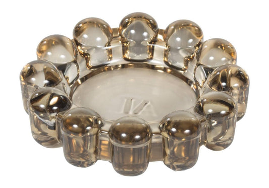 Original Bubble Candle Dish Small by Alice Lane – Smoky Glass Decorative Candle Holder for Home Decor, Small Candles & Diffusers