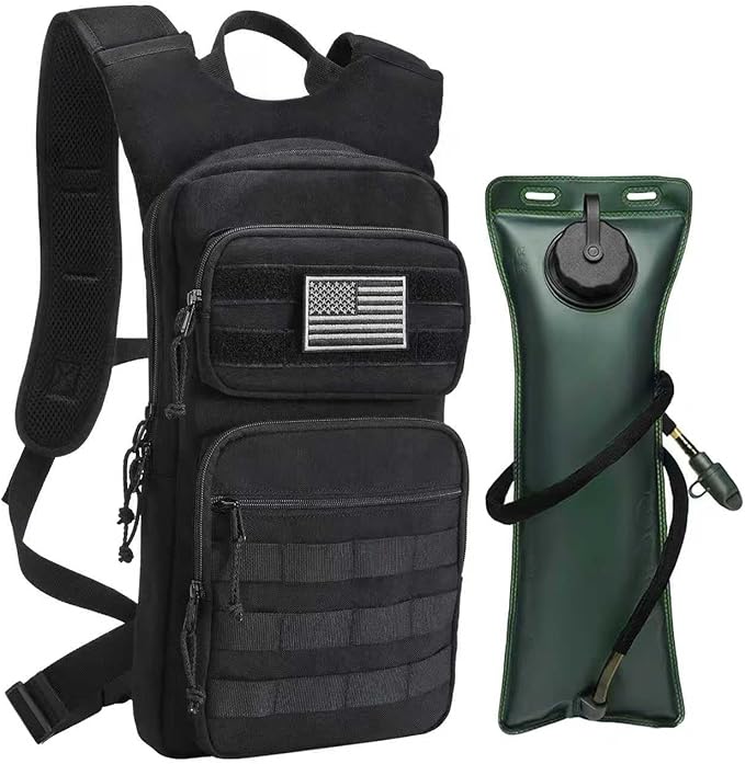 Tactical Hydration Backpack,tactifans Water Backpack with 3L Water Bladder,Tactical Molle Hydration Pack for Men Women,Hydration Pack Backpack for Hiking,Running,Hunting,Biking
