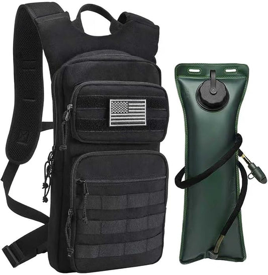 Tactical Hydration Backpack,tactifans Water Backpack with 3L Water Bladder,Tactical Molle Hydration Pack for Men Women,Hydration Pack Backpack for Hiking,Running,Hunting,Biking