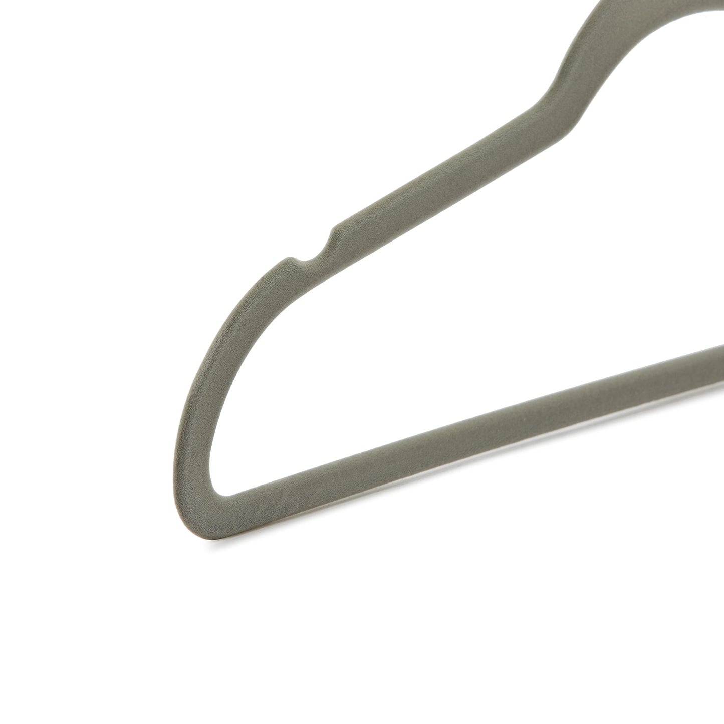 Amazon Basics Slim Velvet Non-Slip Space Saving Suit Clothes Hangers, Closet Organizer, Gray/Silver, 50-Pack