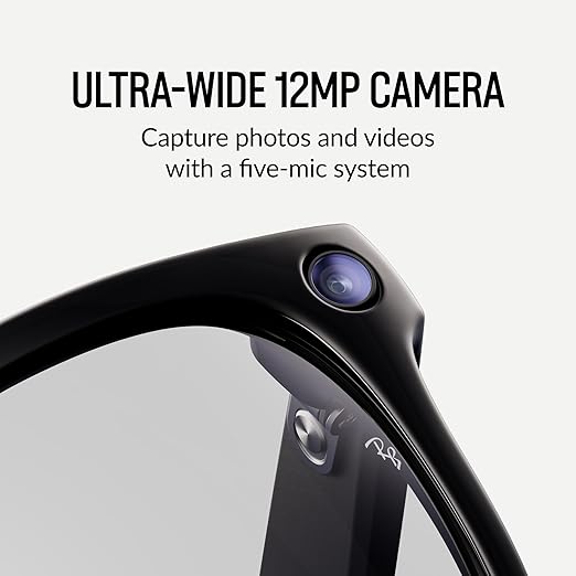 Ray-Ban Meta (Gen 1), Wayfarer, Matte Black | Smart AI Glasses for Men, Women —12 MP Camera, Open-Ear Speakers for Audio, Video Recording and Bluetooth -Transitions® Green Lenses - Wearable Technology