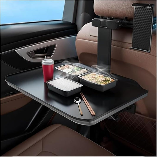 KDENMX Folding Car Back Seat Table with Phone Holder, Multi-Functional Car Seat Tray for Eating, Work, Study, Road Trip Essentials
