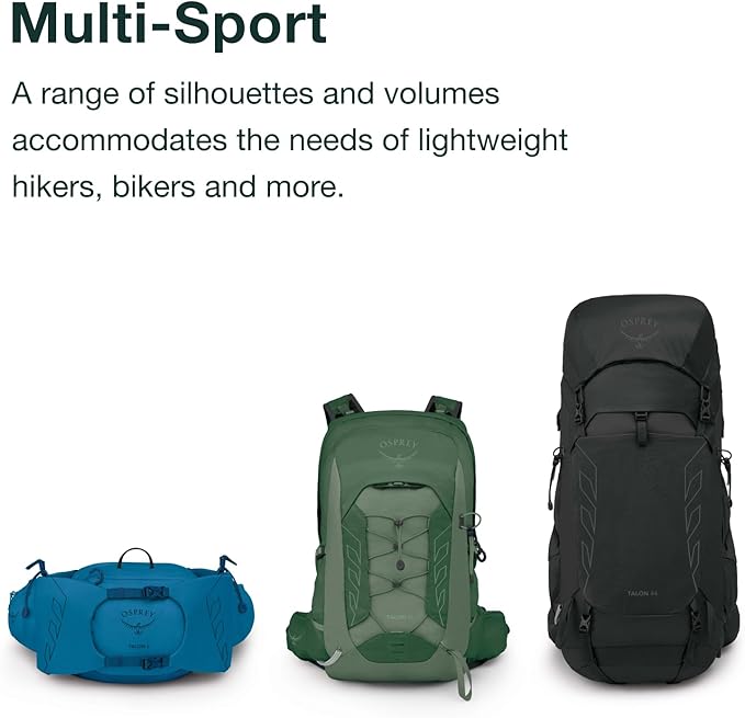 Osprey Talon 11L Men's Lightweight Hiking Backpack - Small Daypack for Travel & Camping, Green Canopy