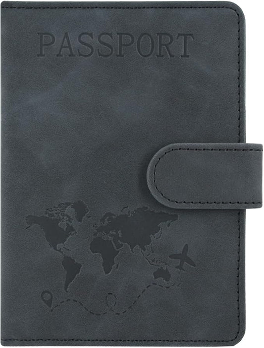 ACdream Passport Holder for Travel Essentials, Rfid Blocking Passport Wallet Cover Case for Travel Must Haves Accessories, Book Holders for Women/Men, Black