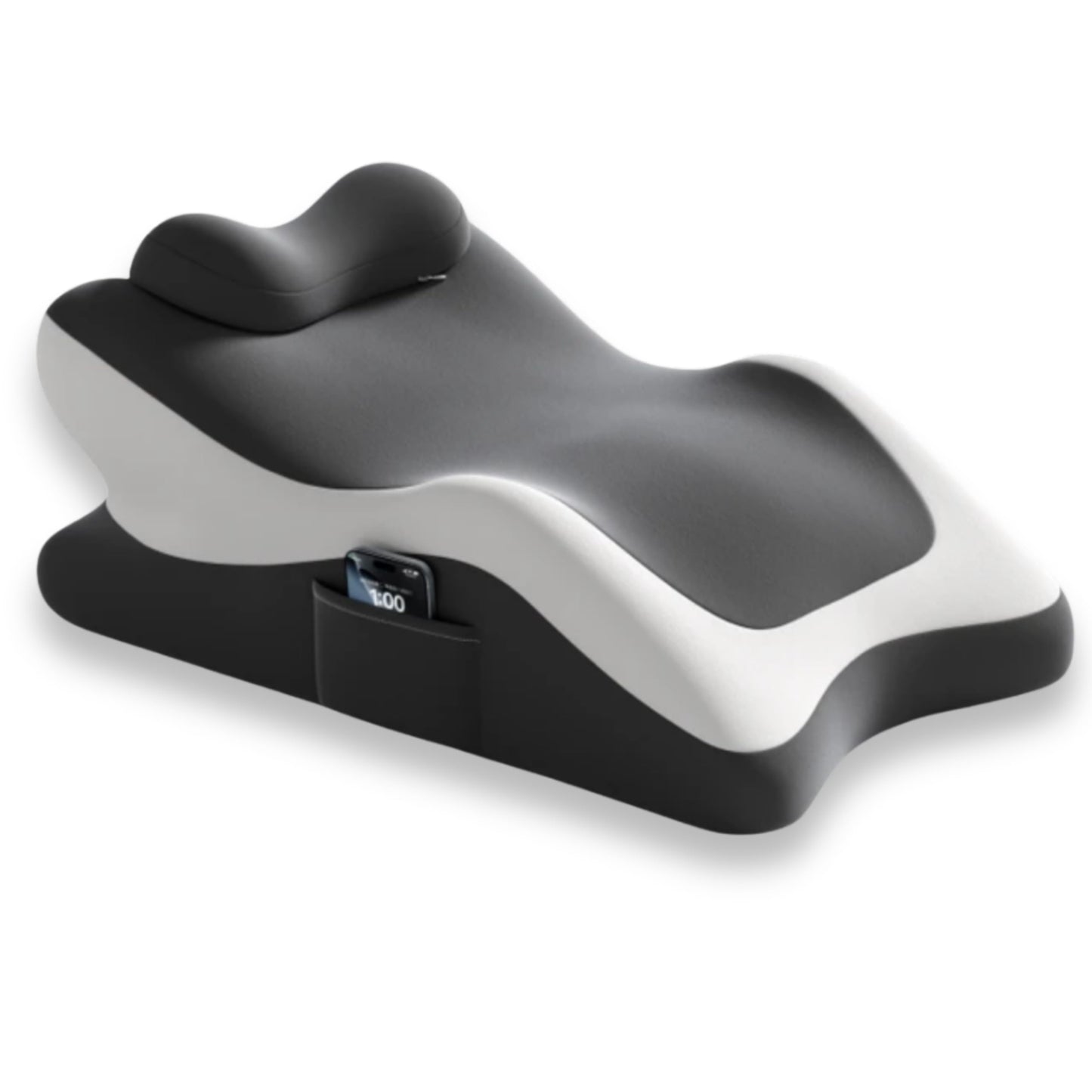 Dymane Memory Foam Wedge Pillow – 5-Zone Prone Reading Pillow for Bed, 27° Back Support, Leg Elevation & Acid Reflux Relief, Washable Cover, Dark Gray