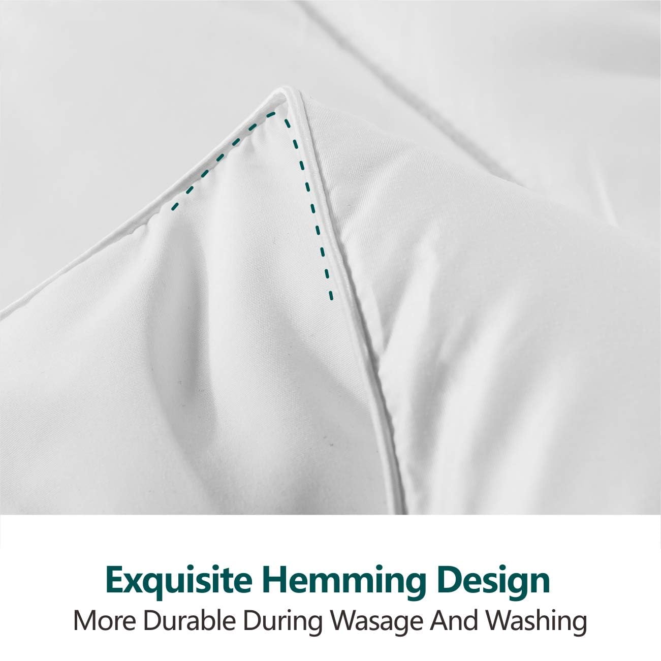 Cozynight Soft Oversized King Size Comforter Duvet Insert-Lightweight Down Alternative Comforter with Corner Tabs-Fluffy Breathable Diamond Stitched (White,110"x98")
