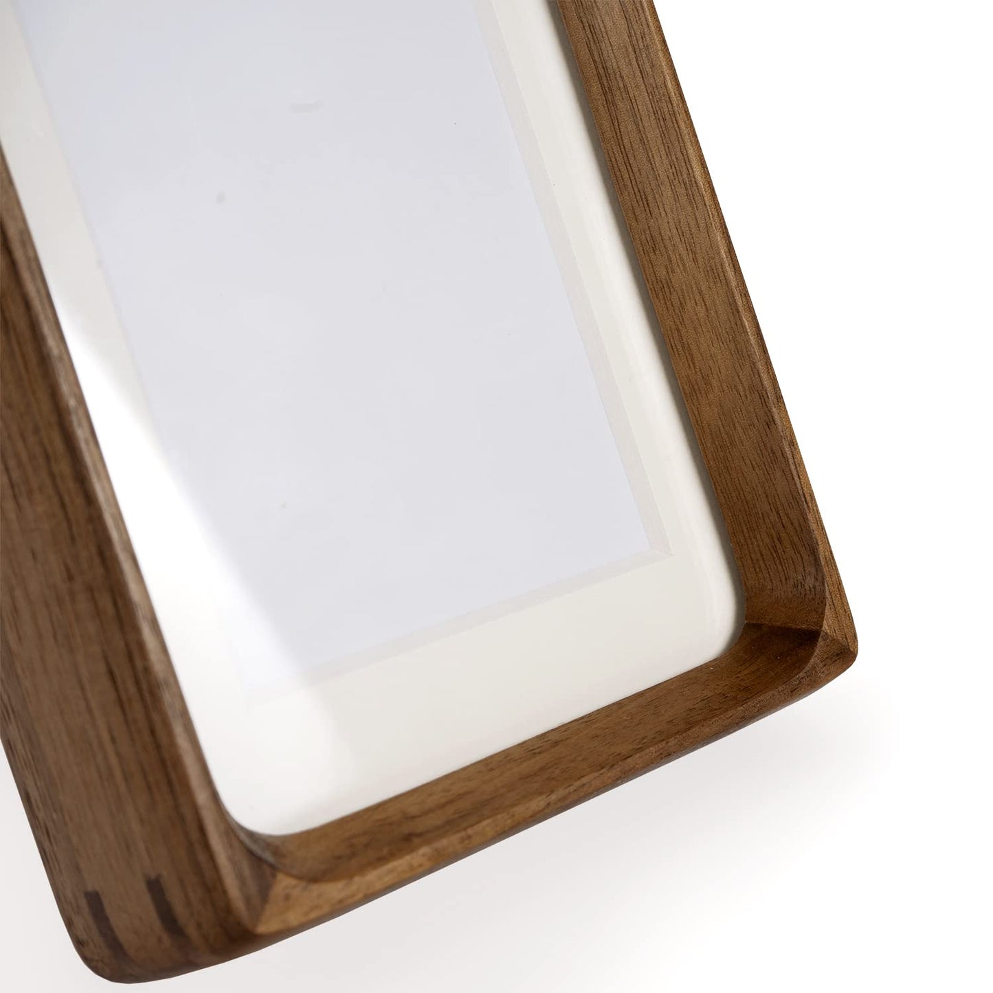 Natural Wood Photo Frames Inspired Tabletop Picture Frame with Mat, Vertical or Horizontal Display (Walnut, 5x7 matted to 4x6)