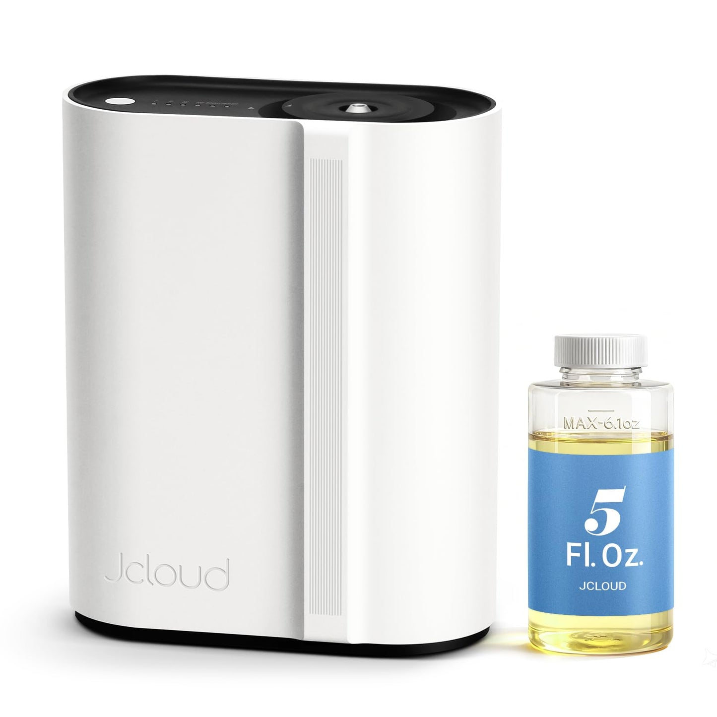 JCLOUD Hotel Scent Diffuser Starter Kit, Waterless Essential Oil Diffuser Cover Up to 2000 Sq Ft - HVAC Cold Air Scent Machine for Large Room, Home & Office, Instant Boost Mode, Included 5 Fl Oz Oils