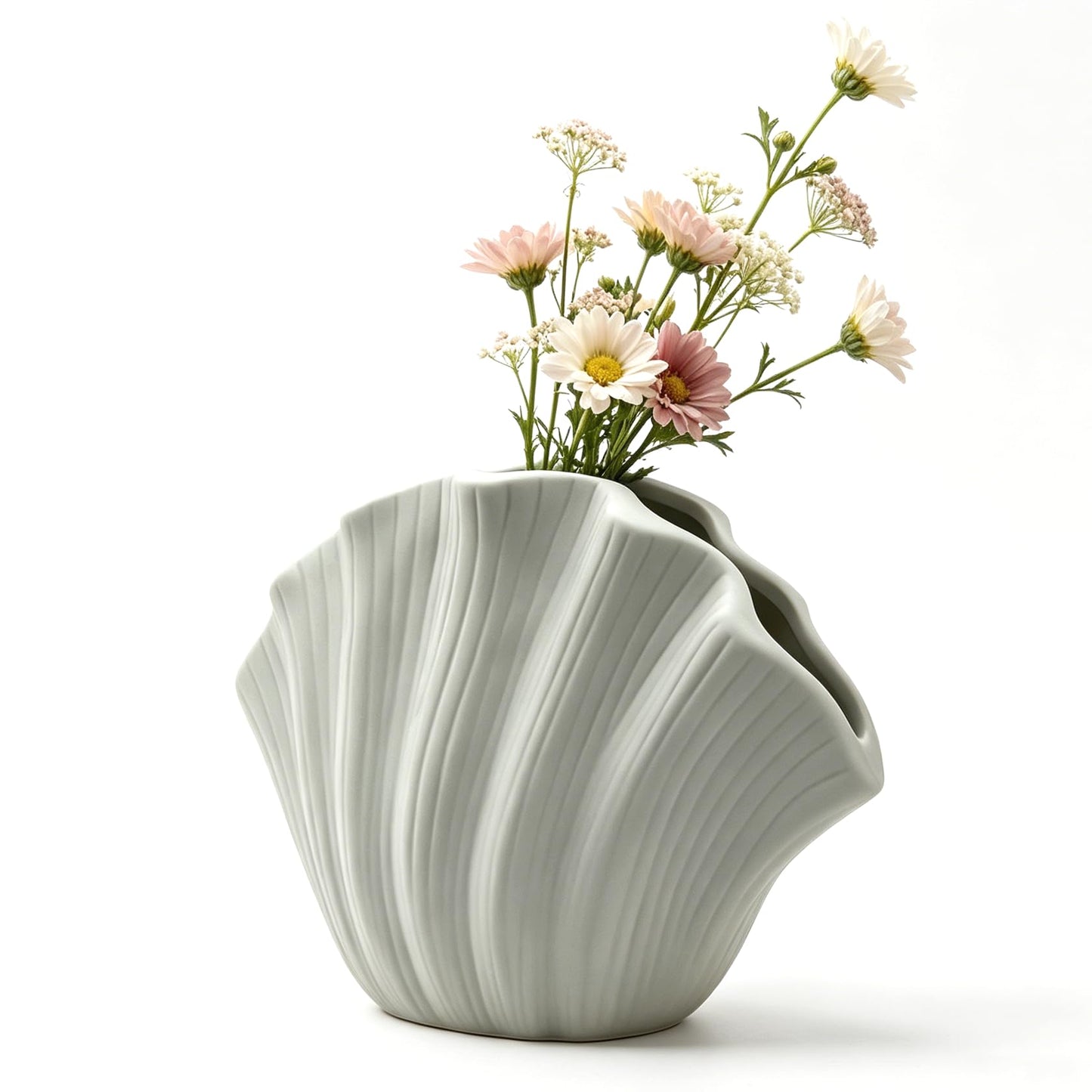 Ceramic Flower Vase H6.3″ Tall for Home Decor Living Room Bedroom