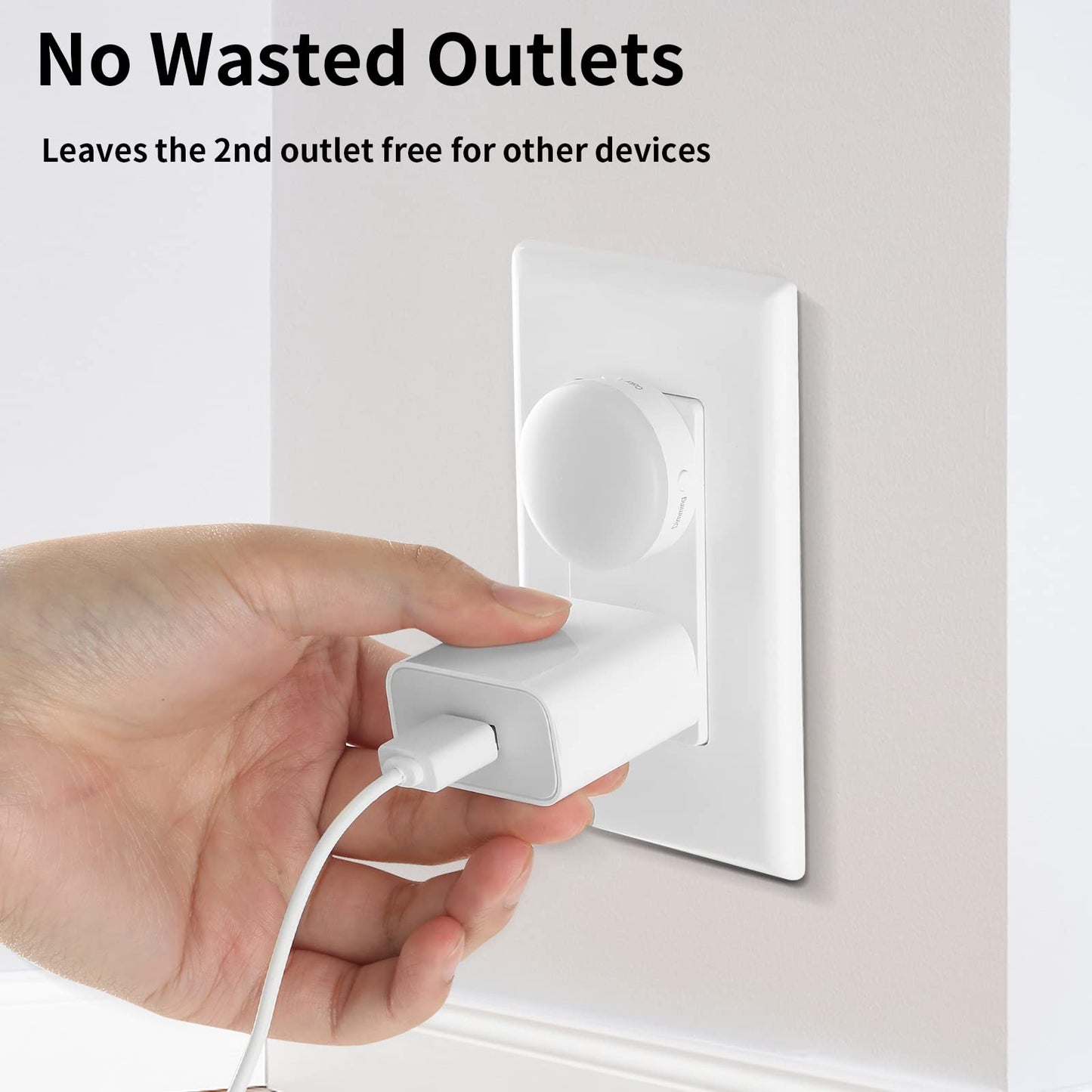 junlit Mini Plug in Night Light, Dusk to Dawn Sensor, 4-Color, LED Toilet Night Lights, Dimmable Color Changing, for Kids Breastfeeding, Sleep Aid, Bedroom, Nursery, Hallway, 6Pack