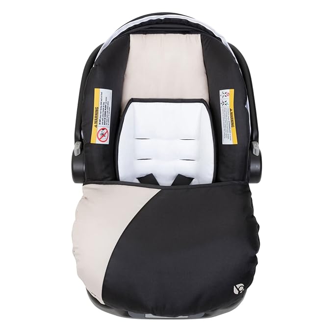 Baby Trend Ally Newborn Baby Infant Car Seat Carrier Travel System with Harness and Extra Cozy Cover for Babies up to 35 Pounds, 2 Pack, Khaki