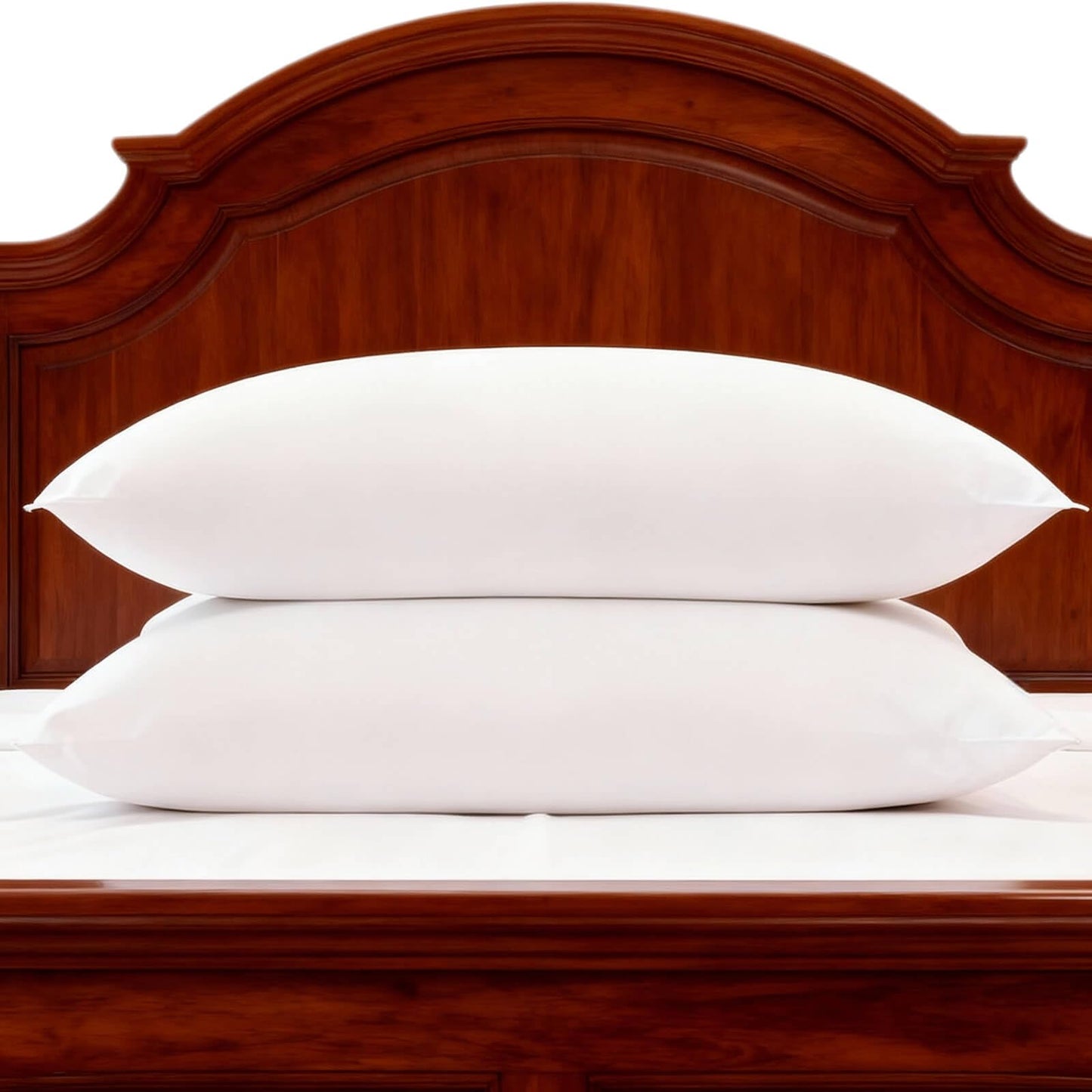 Gooeb Bed Pillows Standard Size Set of 2 Medium Support Pillow for Stomach Side Back Sleeper Basic Soft Down Alternative White 20x26 inches