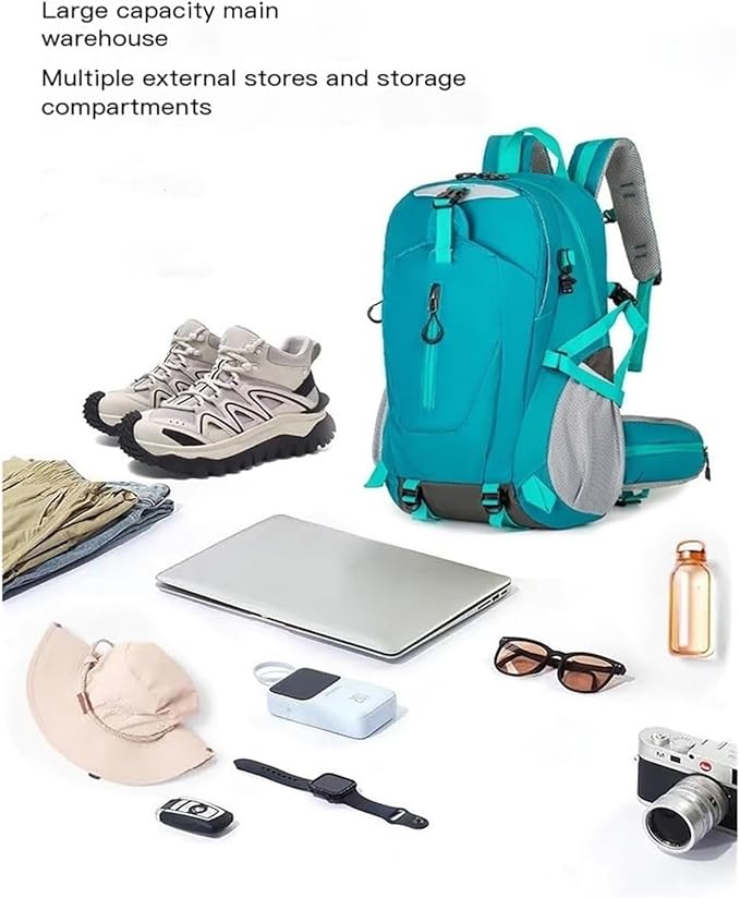 Hiking Backpack Daypack for Outdoor Travel, Lightweight Pack with Multiple Compartments, Unisex for Camping and Daily Use (Gray)