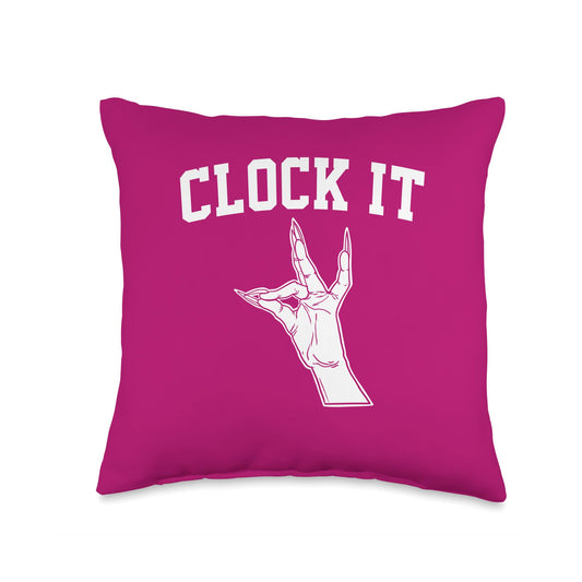 Clock It! Throw Pillow