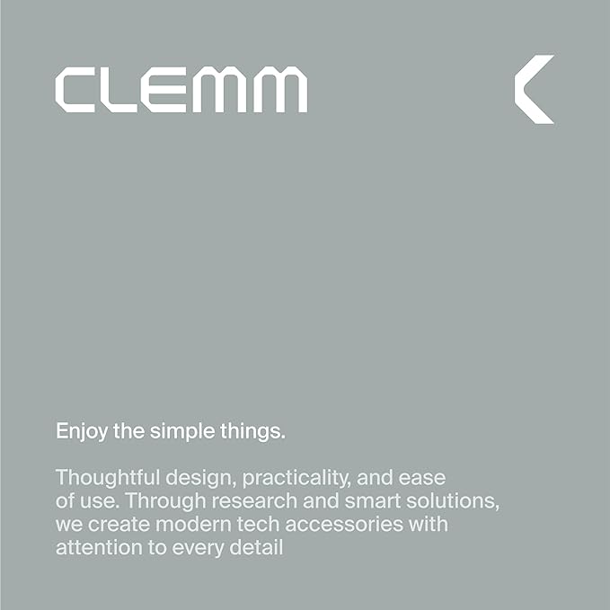 Clemm Portable Charger 10,000mAh Dual Port (USB-A, USB-C), Graphite