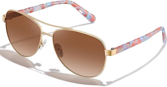 CARFIA Retro Trendy Pilot Sunglasses for Women Polarized UV Protection, Lightweight Outdoor Driving Lady Sunnies Metal Frame