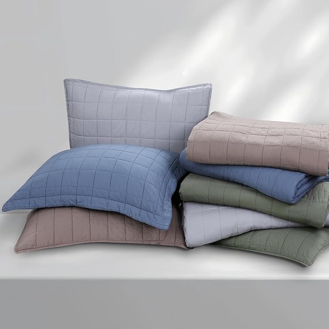 100% Cotton Quilt Sets Cal King Size - Soft Lightweight Quilt Bedding Set for Bedroom Decor-Bedspread in Geometric Pattern with 2 Pillow Shams for All Season, 110x120 inches