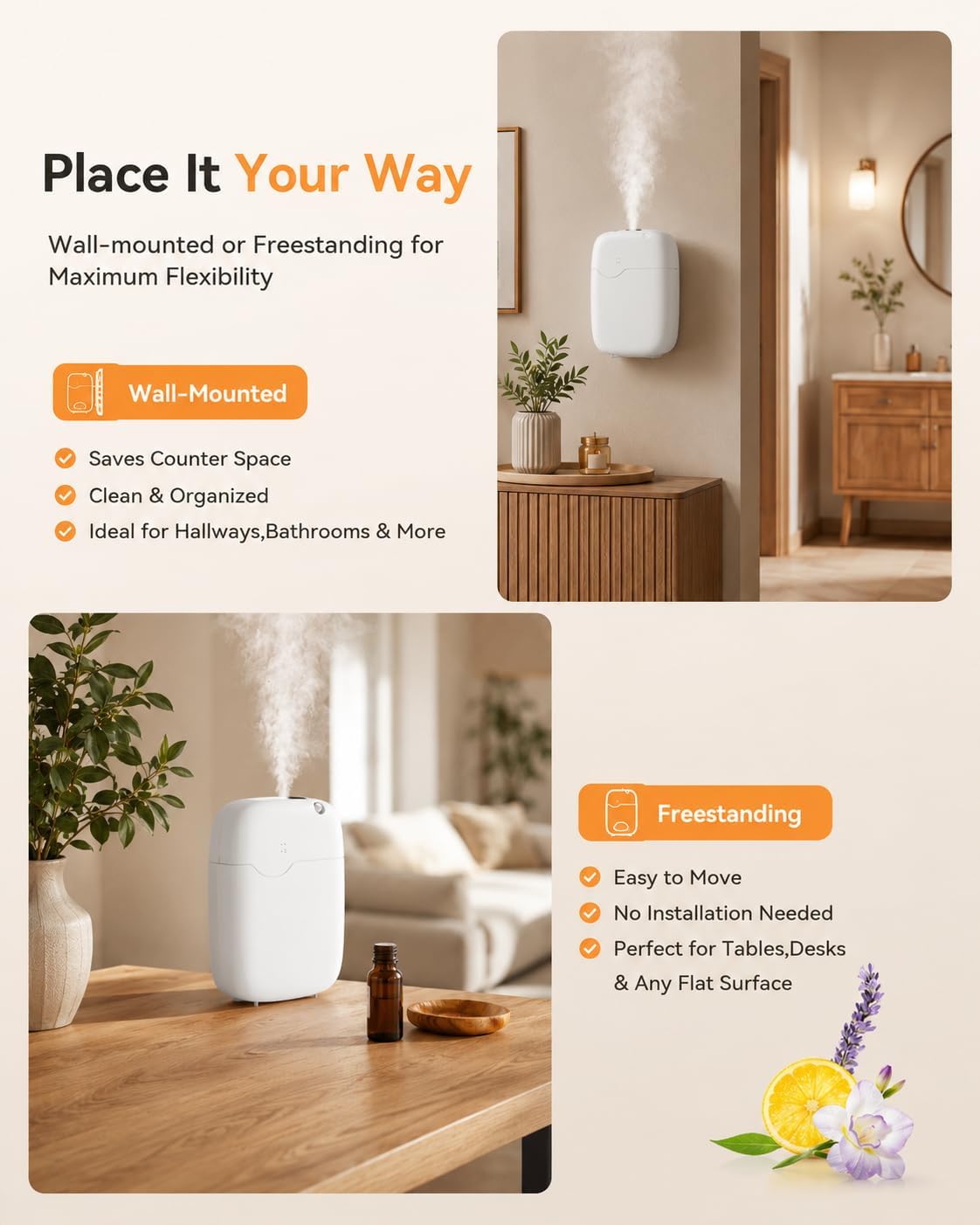 SEEDEAR Waterless Essential Oil Diffuser with Bluetooth App Control, Smart Scent Air Machine Covers Up to 3000 Sq Ft for Home, Hotel & Spa, Quiet Aromatherapy Diffuser with Timer & Mode (White)