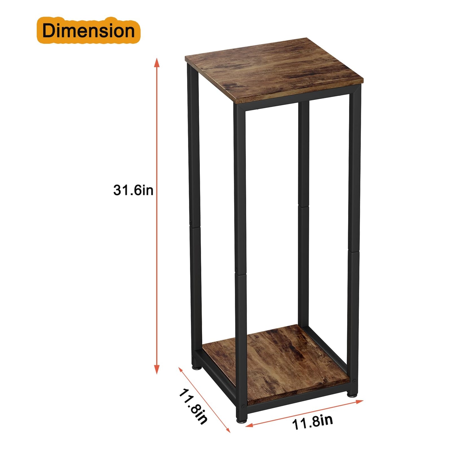 YIZAIJIA Plant Stand Indoor Corner Tall 2 Tier Metal Modern Flower Storage Plant Shelf Holder for Living Room Balcony Garden,Black (2 Tier-Black)