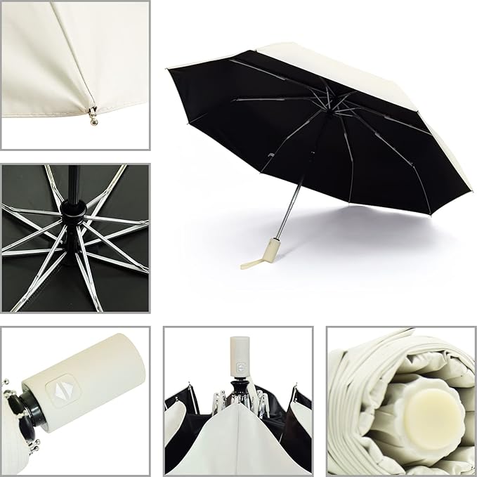 SY COMPACT Umbrella Automatic Travel Waterproof Light Folding Umbrellas Easy Carry for Women and Men
