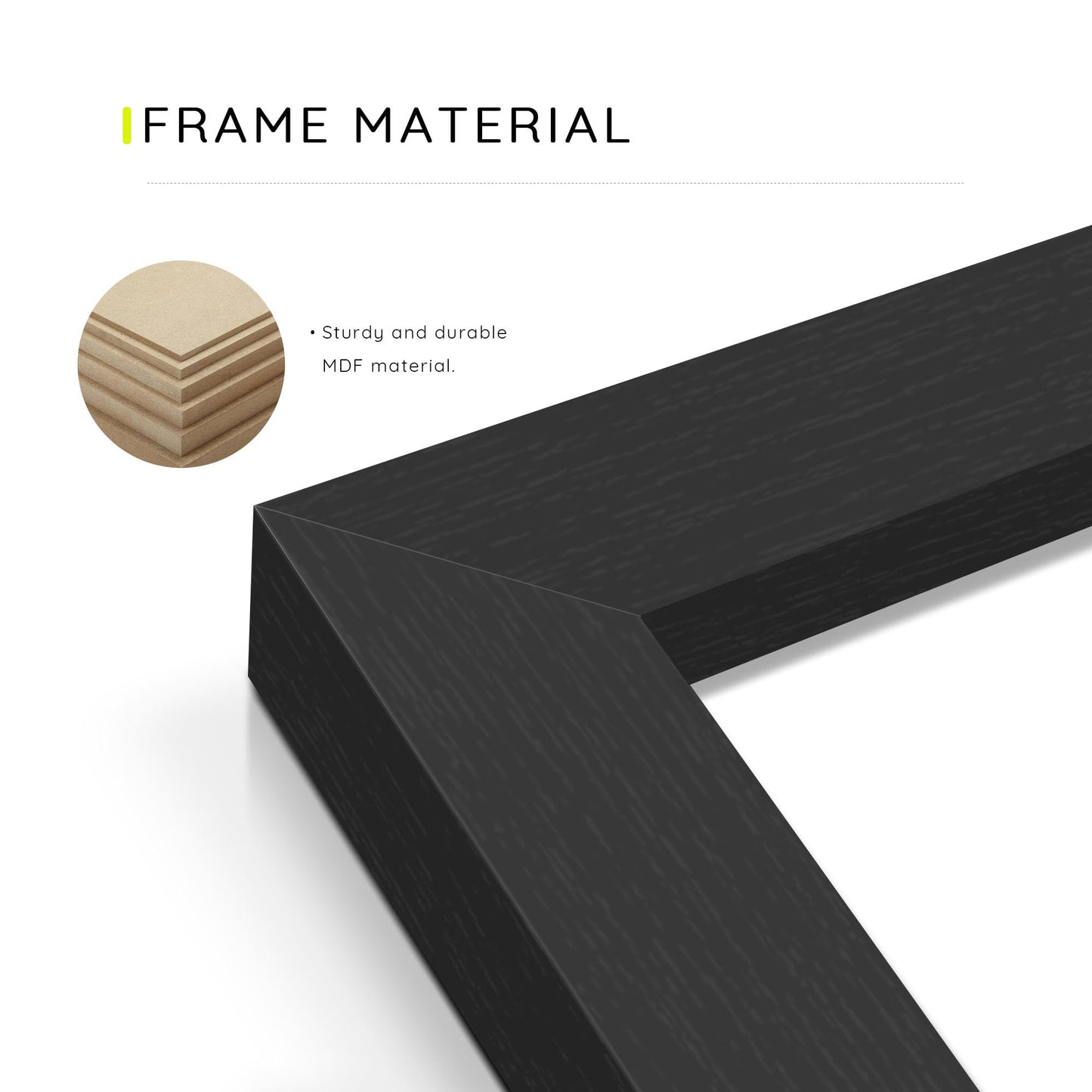 Picrit 8x10 Picture Frame Set of 12, Classic Modern Textured Black Collage Gallery Wall Set without Mat, Horizontal or Vertical Wall Mount and Tabletop Display for Home Decor