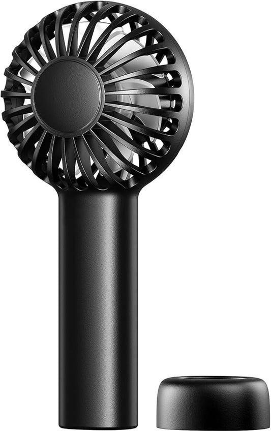 SWEETFULL Mini Portable Fan - Rechargeable Handheld Fan, 3 Speeds Personal Hand Gifts for Travel Essentials, Lash, Makeup, Eyelash, Kids, Girls, Women - USB, Cute Design Black