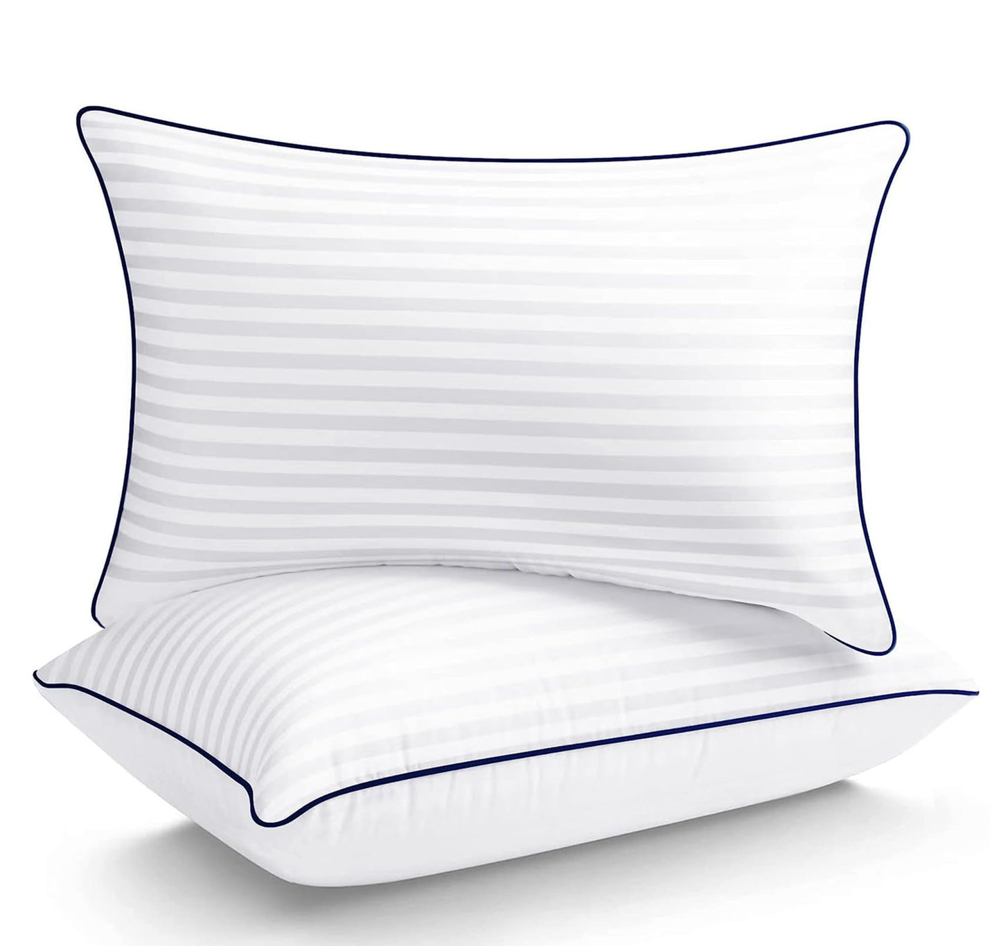 SEMZSOM Bed Pillows for Sleeping, Full Standard Size Set of 2 Luxury Hotel Pillows with Premium Soft Down Alternative Filling for Back, Stomach and Side Sleepers