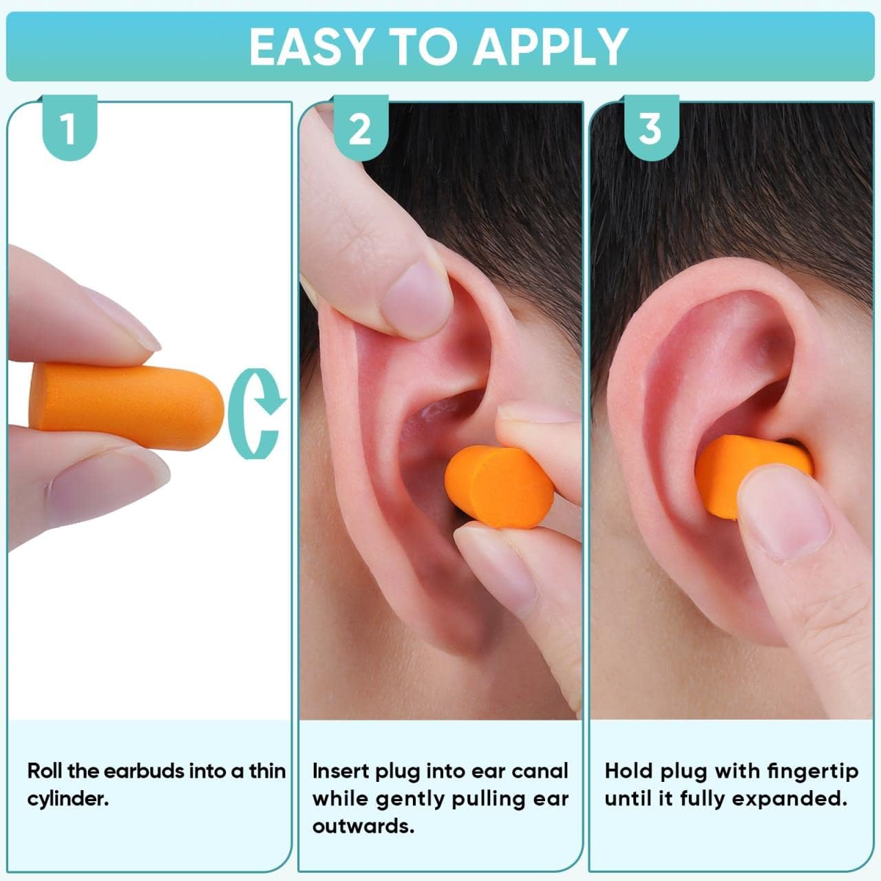 TICONN 200 Pairs Foam Ear Plugs, Hunting Earplugs Individually Wrapped 32dB NRR Noise Reduction Ear Plugs for Sleeping Fishing Passive Hearing Protection Travel Study Concentration (200 Pairs)