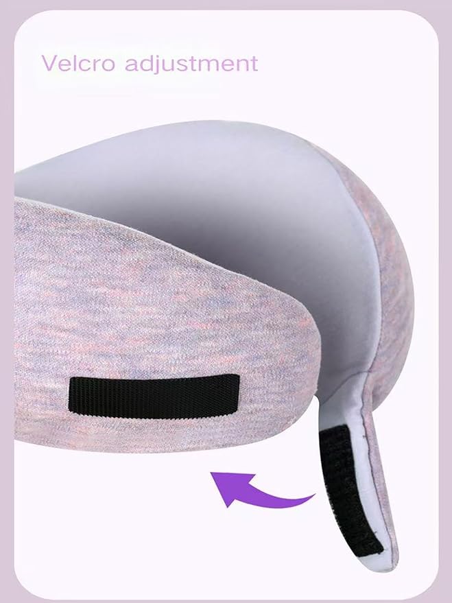 Kids Memory Foam Travel Neck Pillow, 360° Support,Travel U-Shaped Airplane Pillow, Foldable，Suitable for Commuting, Flying, Working, and Living at Home (Black)