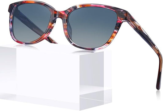 CARFIA Designer Acetate Womens Polarized Sunglasses Fit Most Face Shapes Trendy Shades UV Protection Hypoallergenic Handmade