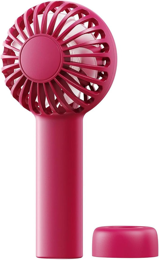 SWEETFULL Mini Portable Fan - Rechargeable Handheld Fan, 3 Speeds Personal Small Hand Gifts for Travel Essentials, Lash, Makeup, Eyelash, Kids, Girls, Women - USB, Cute Design red