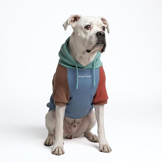 Spark Paws Dog Hoodie – Premium Dog Sweater for Small, Medium, and Large Dogs | Warm Outfits for French Bulldogs, Pitbull, Puppy, Winter Jacket Alternative - Alpine - 4XL