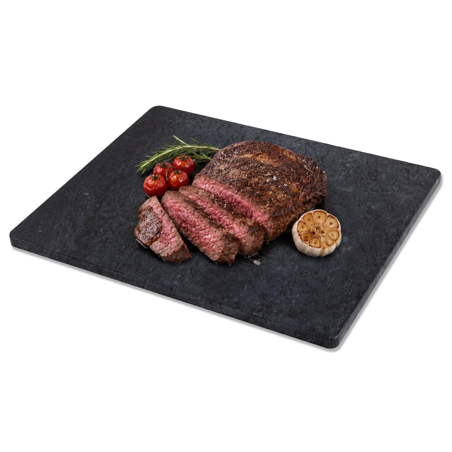 Adolif Black Marble Cutting Board For Kitchen, Large Marble Slab Pastry Board With Non-Slip Feet For Baking, Cheese, Charcuterie, Chocolate, 16x20 Inch, Pack Of 1 Piece