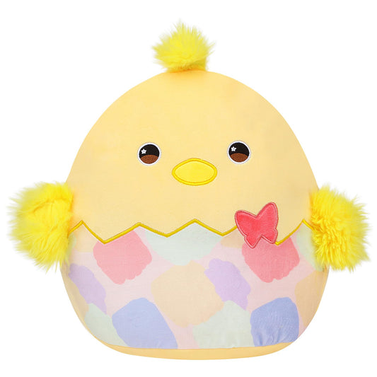 Mushymallow 12” Easter Chicken Plush Pillow Cute Easter Egg Chick Plush Toy Soft Chicken Stuffed Animal Easter Gifts for Kids Girls Boys