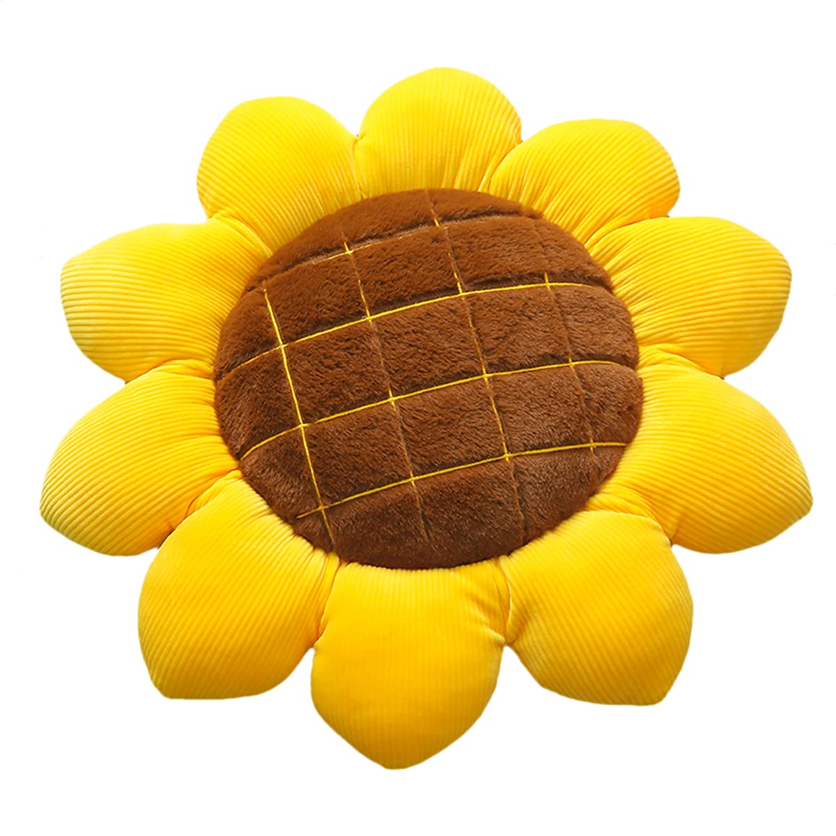 Sizikato Super Soft Plush Cushion, Cute Sunflower Backrest Relax Pillow for Reading or Gaming.
