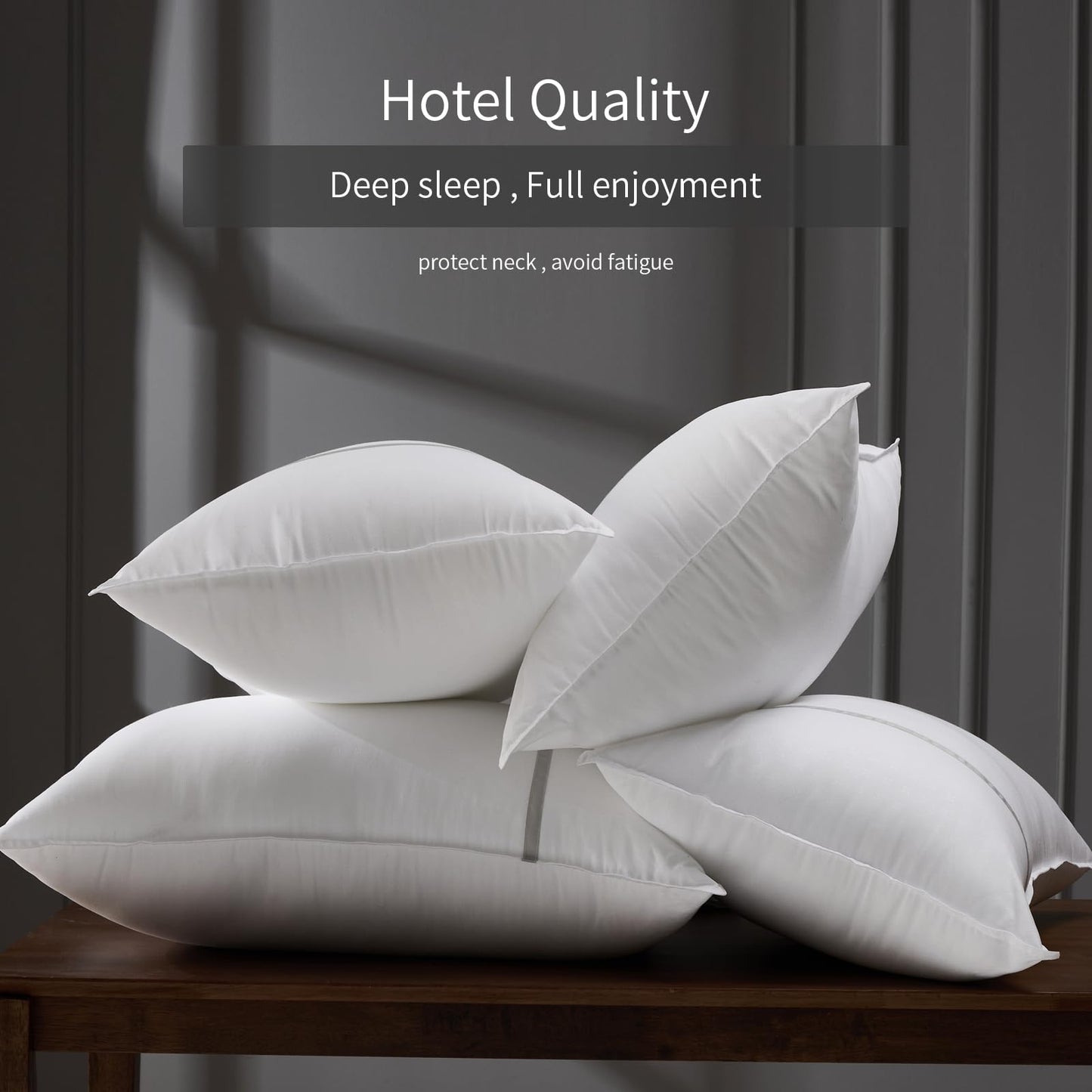 MUFEW King Size Pillows Set of 2, Medium Firm Hotel Pillows for Sleeping, Cooling Bed Pillows for Side & Back Sleepers, Down Alternative Filling, 20 x 34 Inches