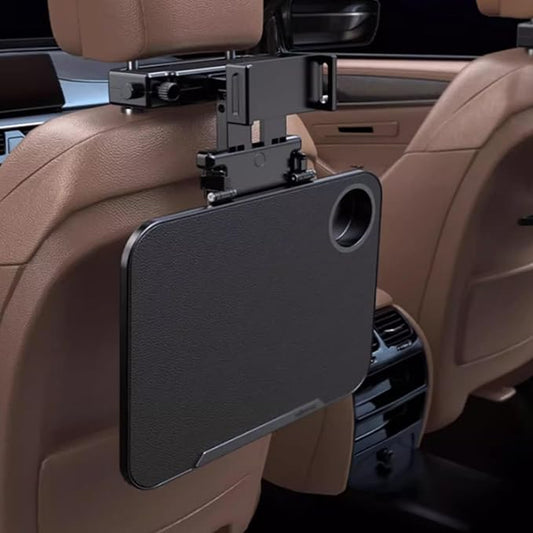 Small Car Travel Table Food Tray Multi Functional Car Backseat Tray Table,folding Car Desk for Laptop Passenger Seat Desk Car Laptop Holder for Working, Writing, Eating.(Black)