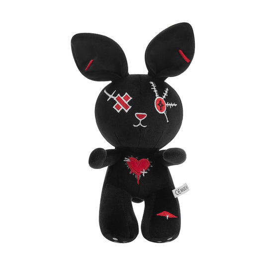 Nuokin Christmas Halloween Bunny Easter Basket Fillers for Kids Gifts Plush Toy Stuffed Rabbit for Boys and Girls Classroom Hunting Egg Decoration (Black)