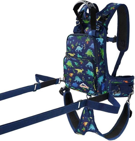 RYNQAVOA Ski Harness for Kids, Snowboard Harness Trainer, Ski Leash for Kid with Removable Seat & Reinforced Lift Handle