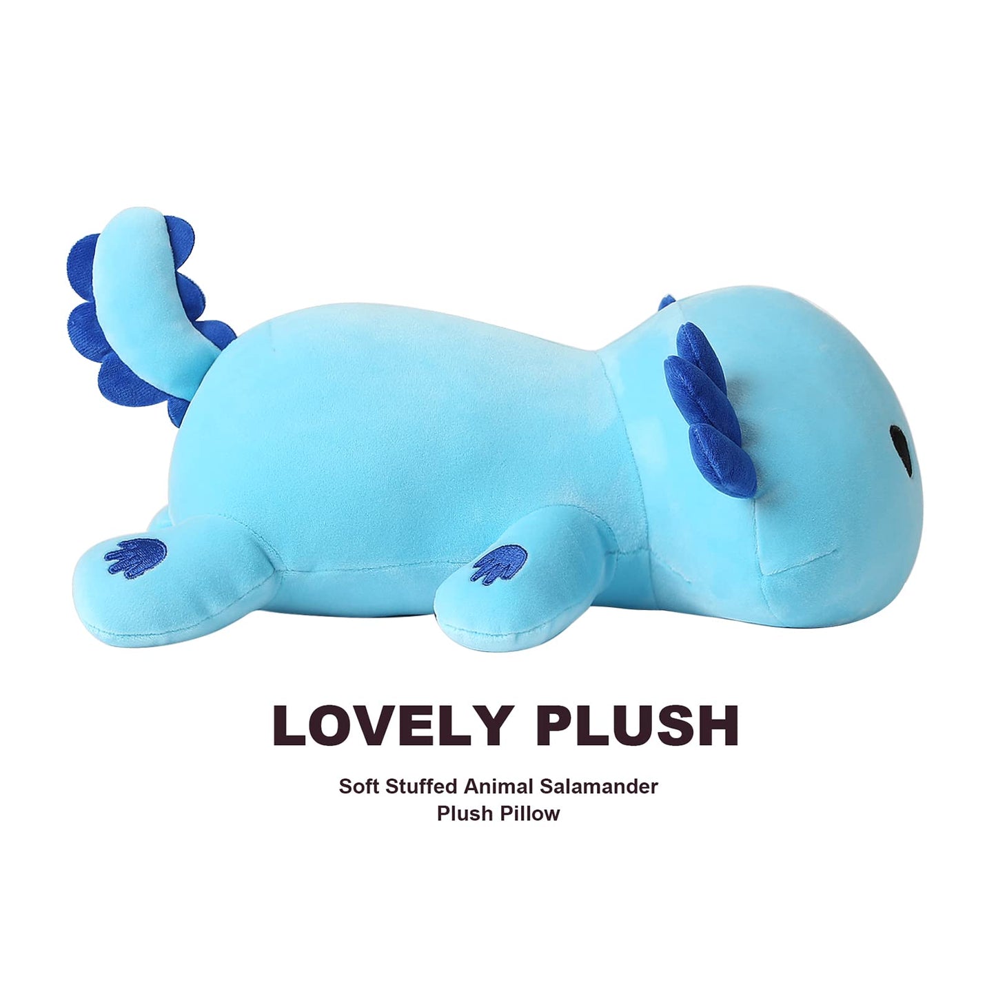 Onsoyours Original Axolotl Plush Cute 13 inch Stuffed Animal Soft Blue Pillow Kawaii Plush Toy Gift for Kids & Adults (Blue Axolotl, 13")