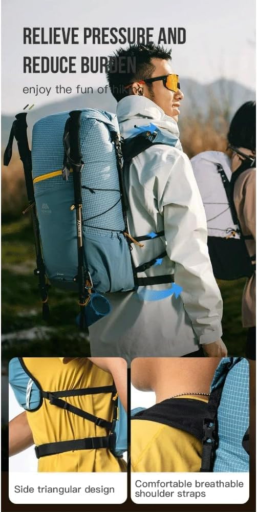 AONIJIE 30L Large Multipurpose Backpack for Travel, Hiking, Commuting, Sports & Work - Durable, Lightweight Daypack (White)