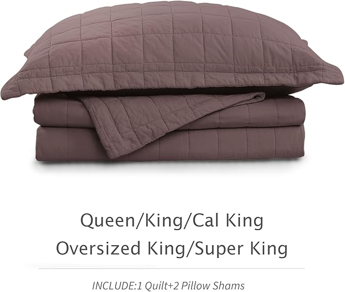 100% Cotton Quilt Sets Oversized King Size - Soft Lightweight Quilt for Bed Bedding Set for Bedroom Decor-Bedspread in Geometric Pattern with 2 Pillow Shams for All Season, 120x120 inches