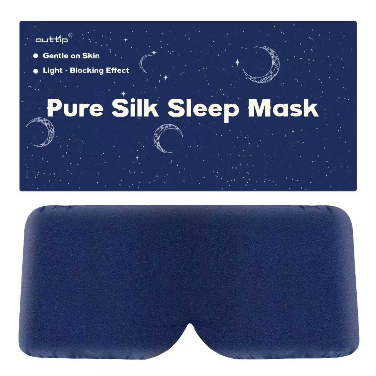 100% Mulberry Silk Sleep Masks for Men, Blackout Eye Mask Sleep Silk for Sleeping Side Sleeper, Eye Covers for Sleeping Adjustable Light Blocking Men Relaxing Gift for Home, Travel, Office, Napping