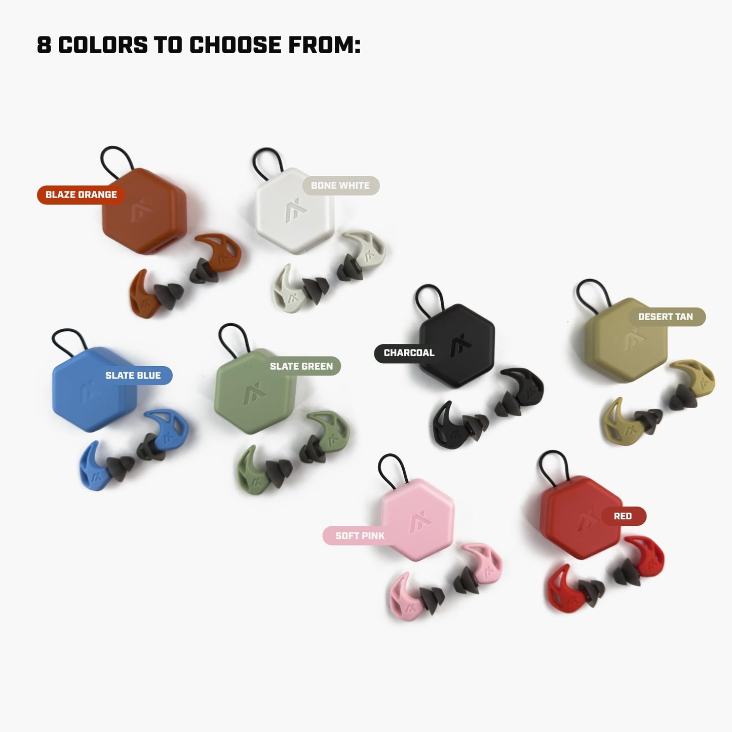 AXIL X20 Noise Reduction Ear Plugs - Green - Customizable Fit Hearing Protection for Sleeping, Festivals, Live Events and Sports – 24dB Reusable Foam and Silicone Eartips with Carrying Case