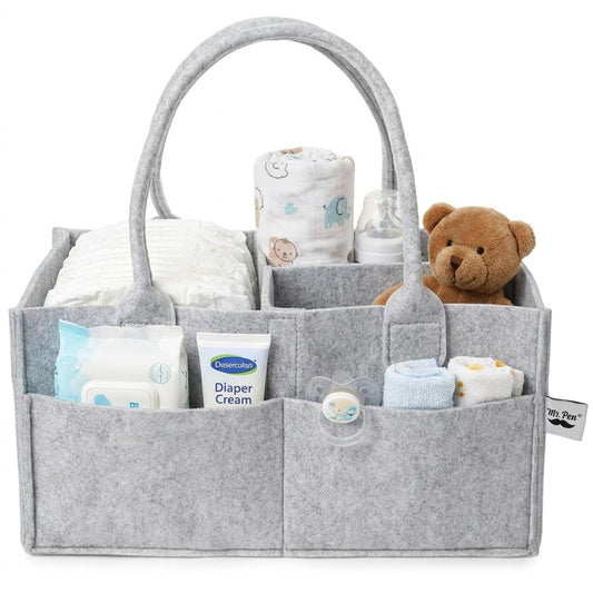 Mr. Pen- Baby Diaper Caddy Organizer, Gray, Medium